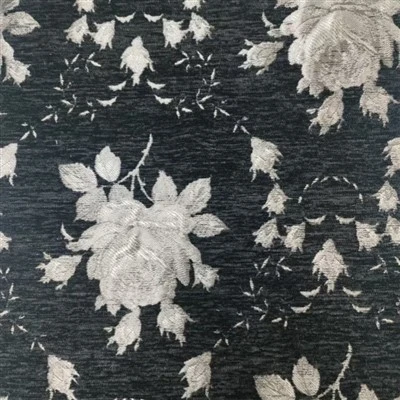 Virágos zsenile poli jacquard szövet