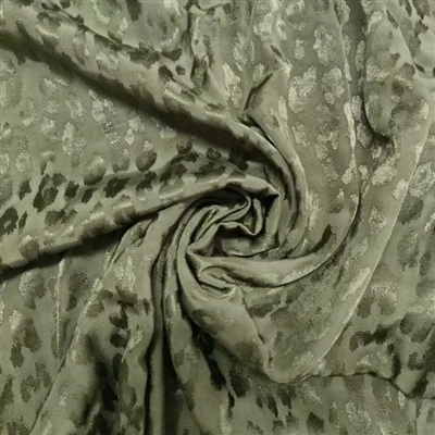 Leopárd viszkóz jacquard szövet
